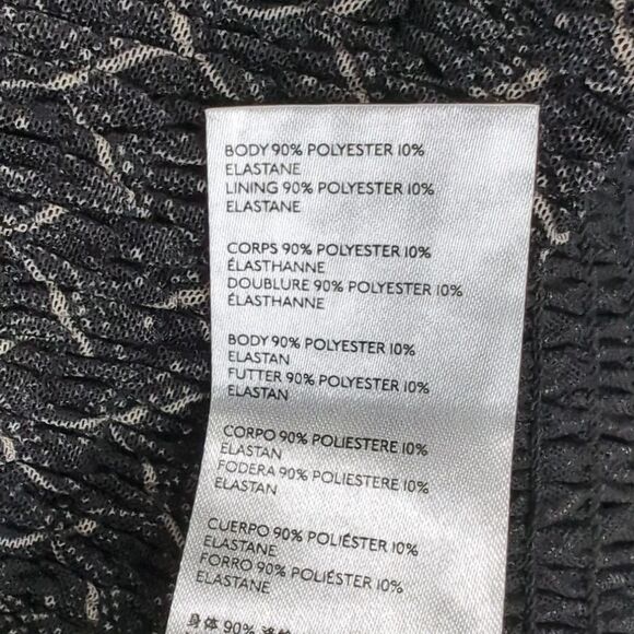 Anthropologie Top Womens Small Black Smocked Long Sleeve Blouse - Picture 9 of 11